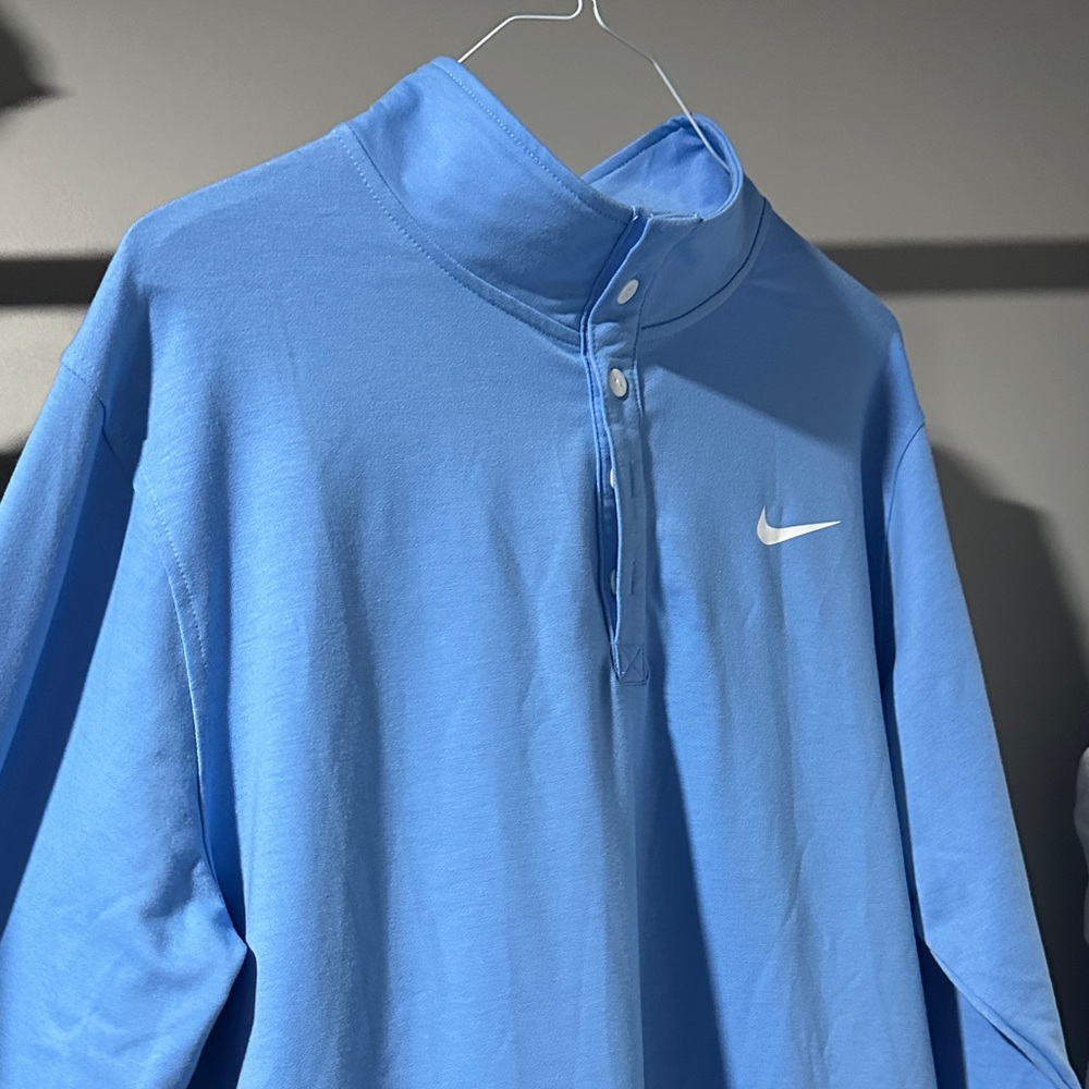 Nike Men's Light Blue Button Down Shirt